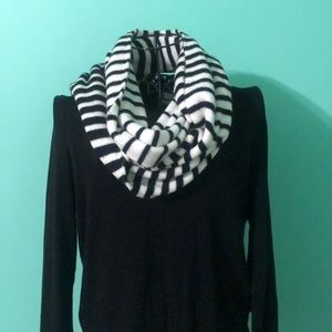 Black and White Infinity Scarf